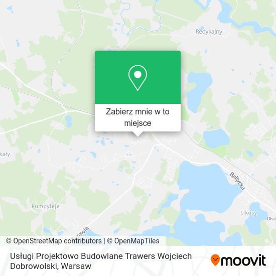 Mapa Usługi Projektowo Budowlane Trawers Wojciech Dobrowolski