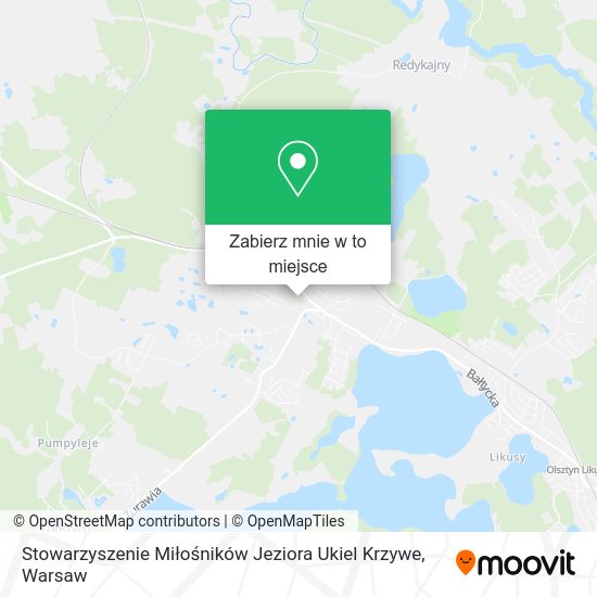 Mapa Stowarzyszenie Miłośników Jeziora Ukiel Krzywe