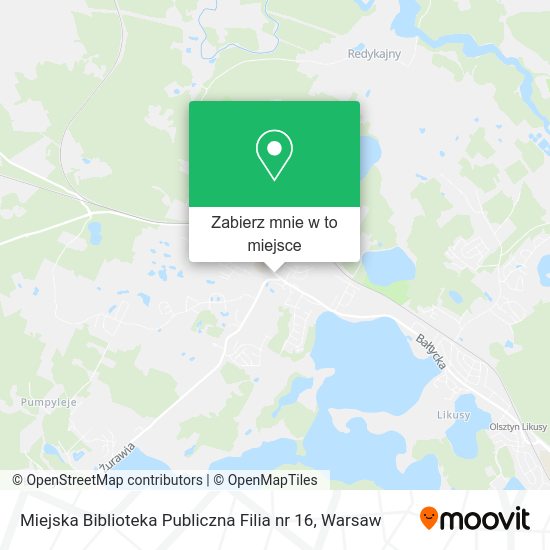 Mapa Miejska Biblioteka Publiczna Filia nr 16