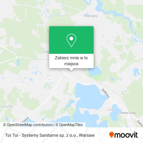 Mapa Toi Toi - Systemy Sanitarne sp. z o.o.