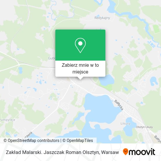 Mapa Zakład Malarski. Jaszczak Roman Olsztyn