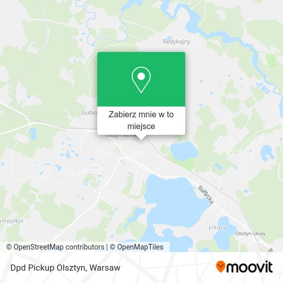 Mapa Dpd Pickup Olsztyn