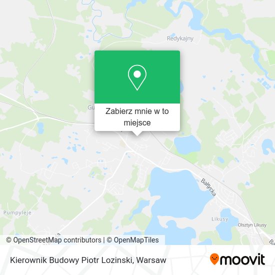 Mapa Kierownik Budowy Piotr Lozinski