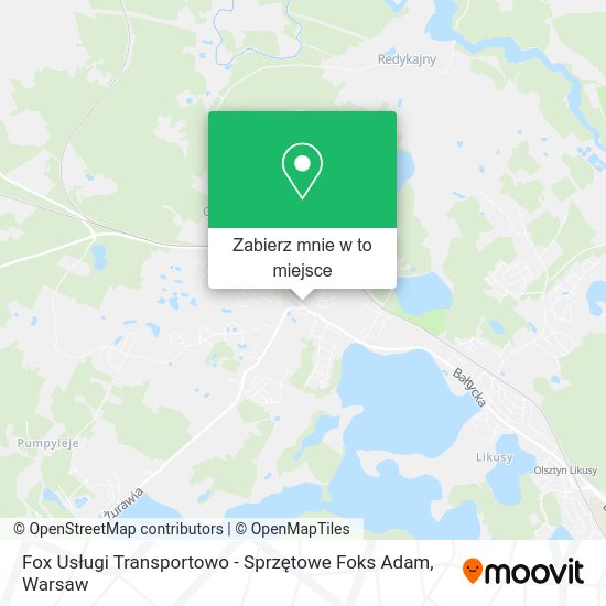 Mapa Fox Usługi Transportowo - Sprzętowe Foks Adam