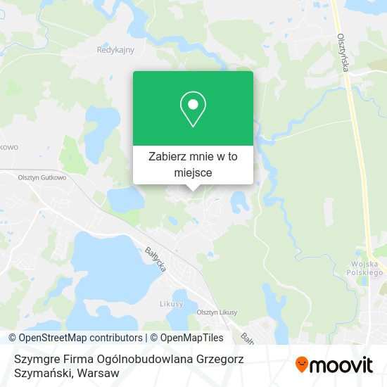 Mapa Szymgre Firma Ogólnobudowlana Grzegorz Szymański