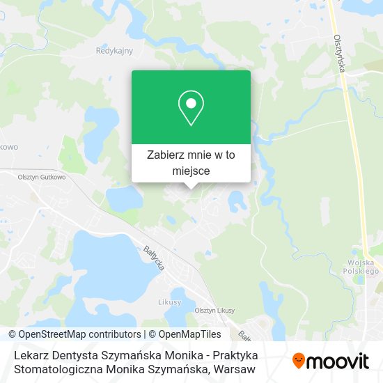 Mapa Lekarz Dentysta Szymańska Monika - Praktyka Stomatologiczna Monika Szymańska