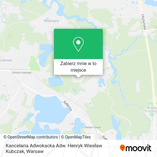 Mapa Kancelaria Adwokacka Adw. Henryk Wiesław Kubczak