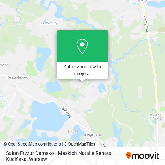 Mapa Salon Fryzur Damsko - Męskich Natalie Renata Kucińska