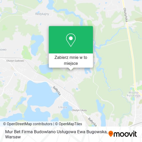 Mapa Mur Bet Firma Budowlano Usługowa Ewa Bugowska