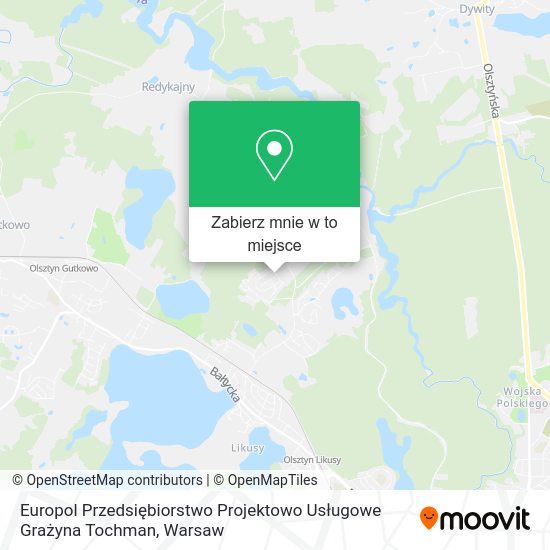 Mapa Europol Przedsiębiorstwo Projektowo Usługowe Grażyna Tochman