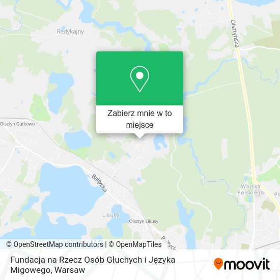 Mapa Fundacja na Rzecz Osób Głuchych i Języka Migowego