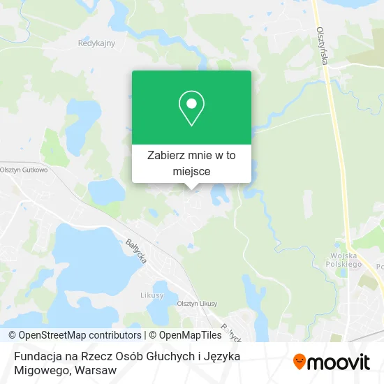 Mapa Fundacja na Rzecz Osób Głuchych i Języka Migowego