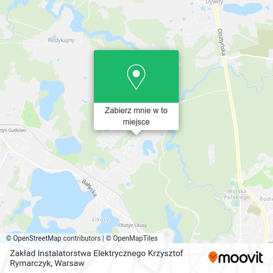 Mapa Zakład Instalatorstwa Elektrycznego Krzysztof Rymarczyk