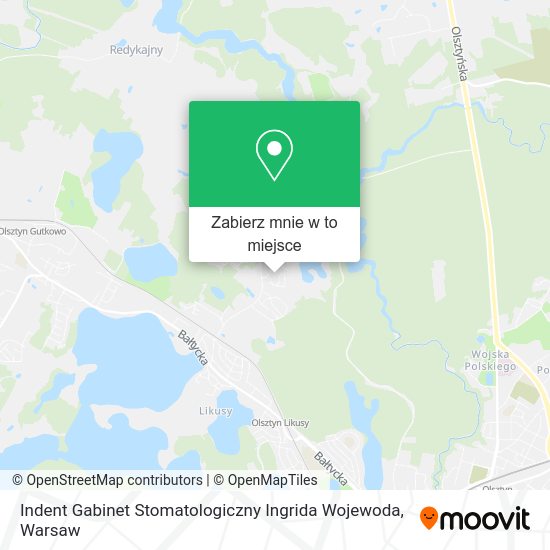 Mapa Indent Gabinet Stomatologiczny Ingrida Wojewoda