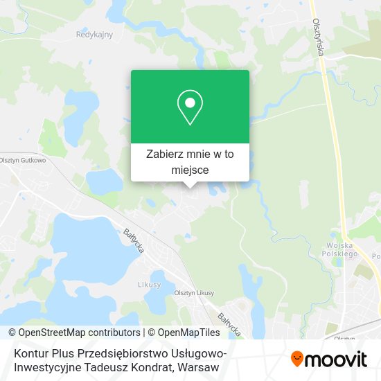 Mapa Kontur Plus Przedsiębiorstwo Usługowo-Inwestycyjne Tadeusz Kondrat