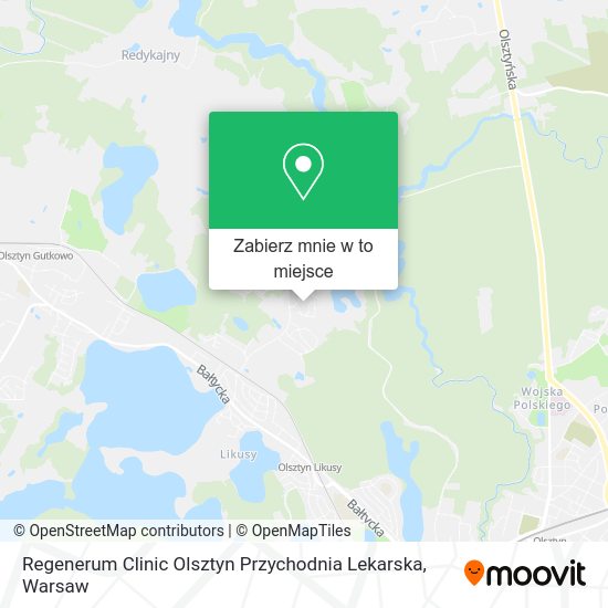 Mapa Regenerum Clinic Olsztyn Przychodnia Lekarska