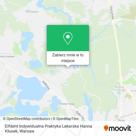 Mapa Elfdent Indywidualna Praktyka Lekarska Hanna Kłusek