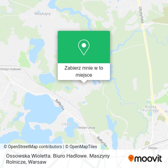 Mapa Ossowska Wioletta. Biuro Hadlowe. Maszyny Rolnicze