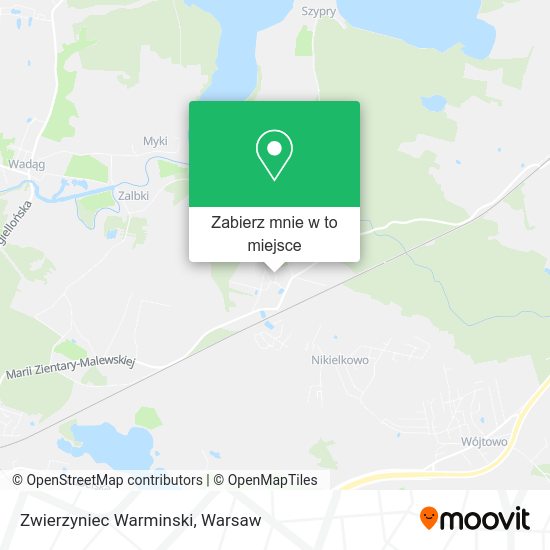 Mapa Zwierzyniec Warminski