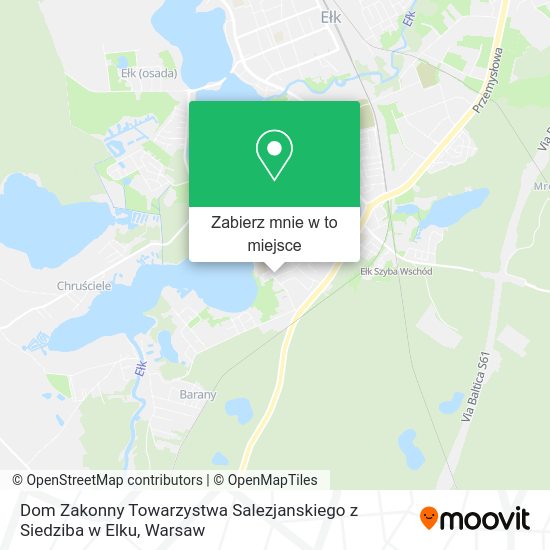 Mapa Dom Zakonny Towarzystwa Salezjanskiego z Siedziba w Elku