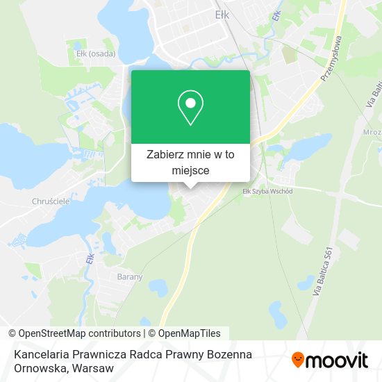 Mapa Kancelaria Prawnicza Radca Prawny Bozenna Ornowska