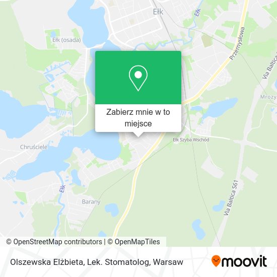 Mapa Olszewska Elżbieta, Lek. Stomatolog