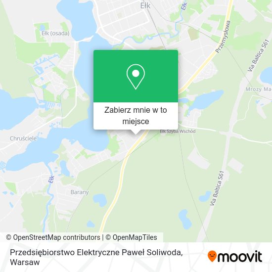 Mapa Przedsiębiorstwo Elektryczne Paweł Soliwoda