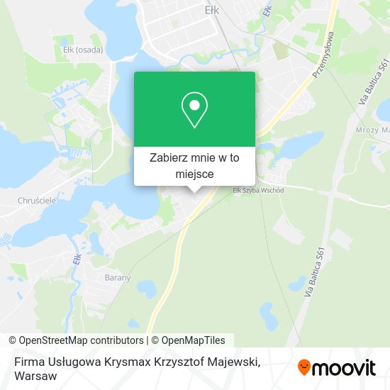 Mapa Firma Usługowa Krysmax Krzysztof Majewski