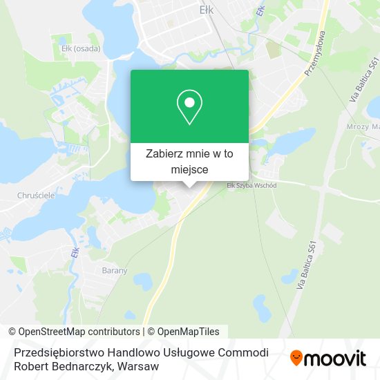 Mapa Przedsiębiorstwo Handlowo Usługowe Commodi Robert Bednarczyk