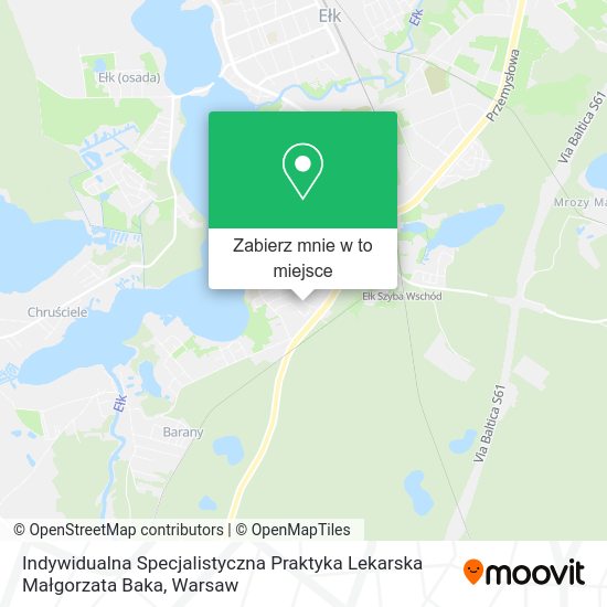 Mapa Indywidualna Specjalistyczna Praktyka Lekarska Małgorzata Baka