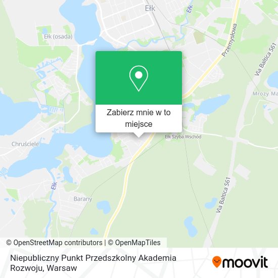 Mapa Niepubliczny Punkt Przedszkolny Akademia Rozwoju