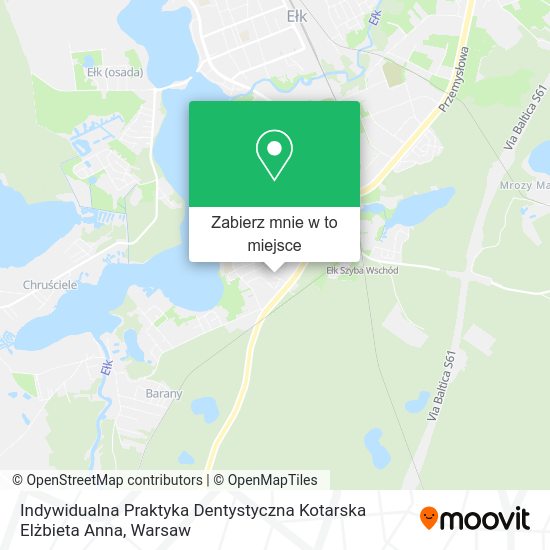 Mapa Indywidualna Praktyka Dentystyczna Kotarska Elżbieta Anna