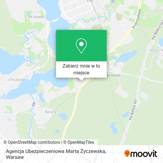 Mapa Agencja Ubezpieczeniowa Marta Życzewska