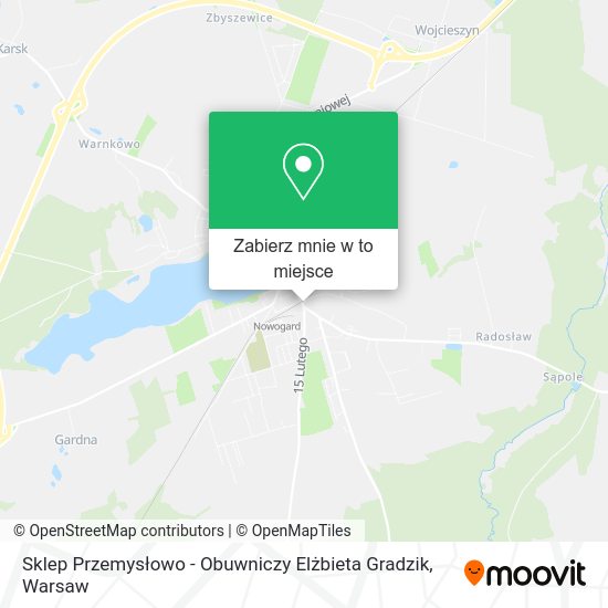 Mapa Sklep Przemysłowo - Obuwniczy Elżbieta Gradzik