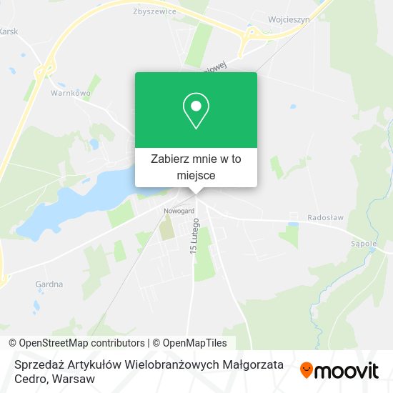 Mapa Sprzedaż Artykułów Wielobranżowych Małgorzata Cedro