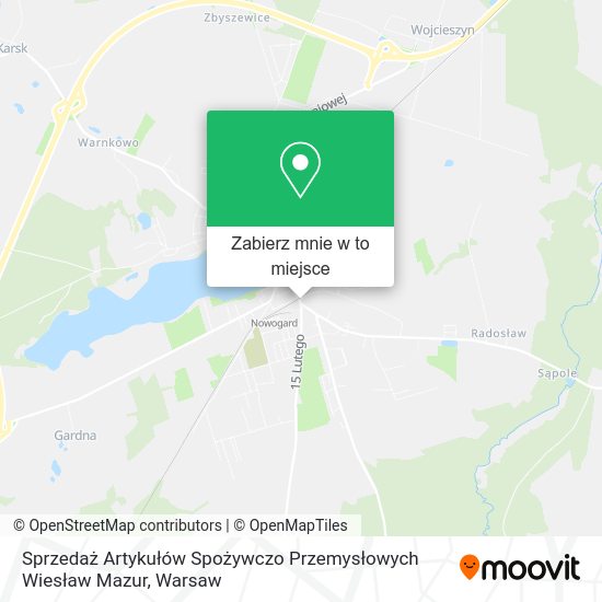 Mapa Sprzedaż Artykułów Spożywczo Przemysłowych Wiesław Mazur