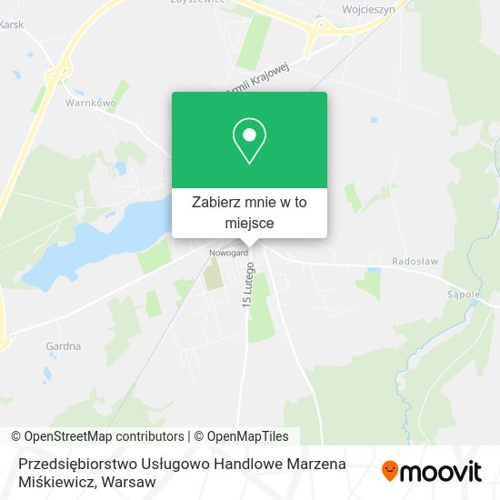 Mapa Przedsiębiorstwo Usługowo Handlowe Marzena Miśkiewicz