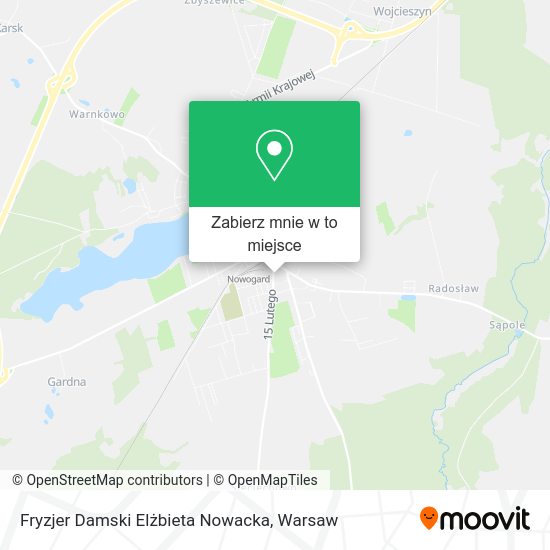 Mapa Fryzjer Damski Elżbieta Nowacka