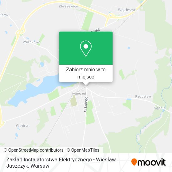 Mapa Zakład Instalatorstwa Elektrycznego - Wiesław Juszczyk