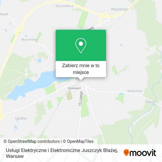 Mapa Usługi Elektryczne i Elektroniczne Juszczyk Błażej