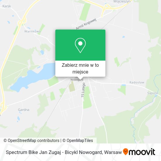 Mapa Spectrum Bike Jan Zugaj - Bicykl Nowogard