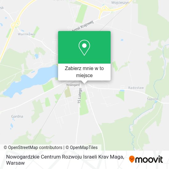 Mapa Nowogardzkie Centrum Rozwoju Israeli Krav Maga