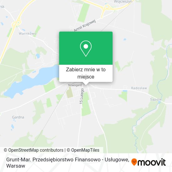 Mapa Grunt-Mar. Przedsiębiorstwo Finansowo - Usługowe