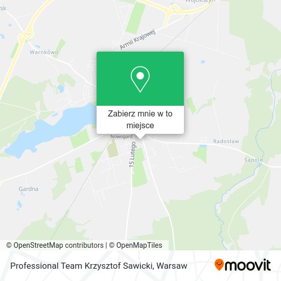 Mapa Professional Team Krzysztof Sawicki