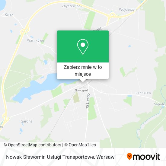 Mapa Nowak Sławomir. Usługi Transportowe