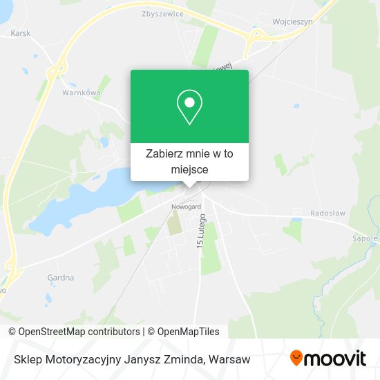 Mapa Sklep Motoryzacyjny Janysz Zminda