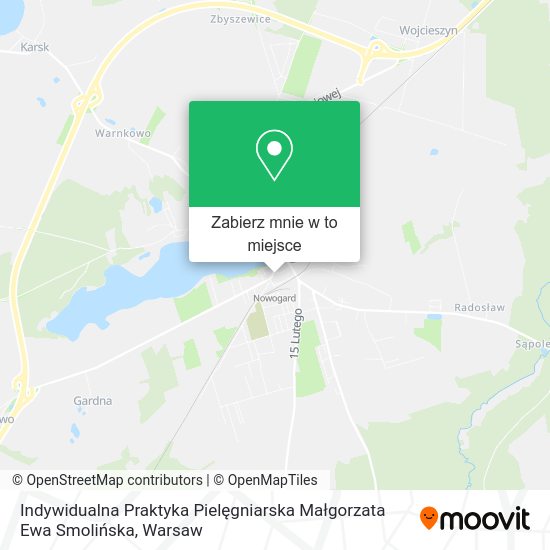 Mapa Indywidualna Praktyka Pielęgniarska Małgorzata Ewa Smolińska