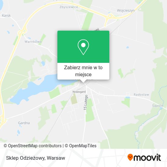 Mapa Sklep Odzieżowy