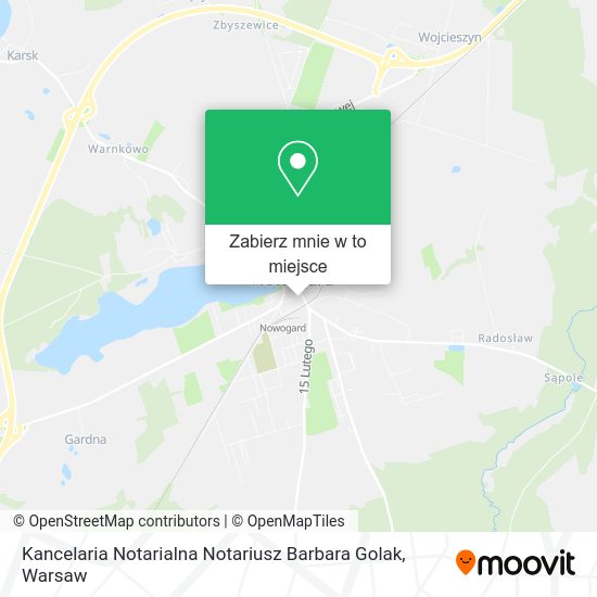 Mapa Kancelaria Notarialna Notariusz Barbara Golak