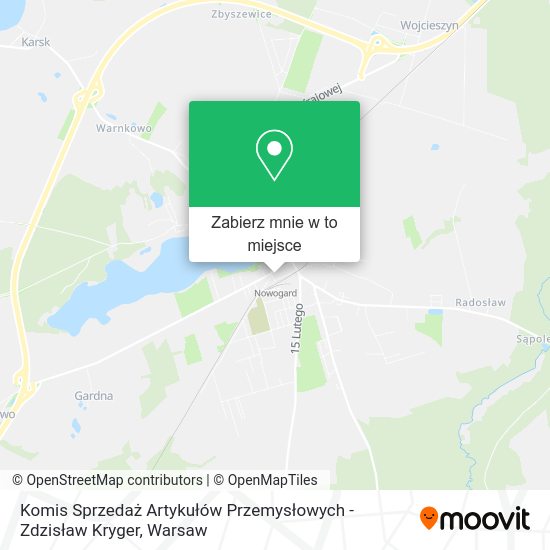 Mapa Komis Sprzedaż Artykułów Przemysłowych - Zdzisław Kryger